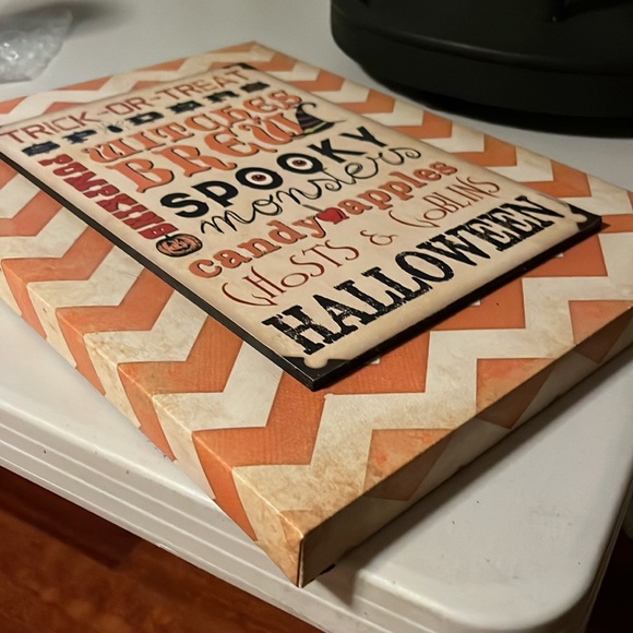 Halloween plywood canvas sign - Picture 7 of 7